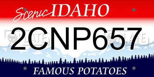 2CNP657 Idaho License Plate