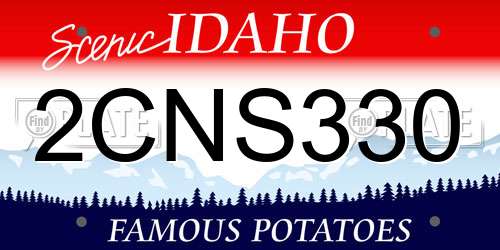 2CNS330 Idaho License Plate