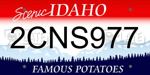 2CNS977 Idaho License Plate
