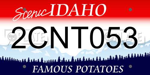 2CNT053 Idaho License Plate