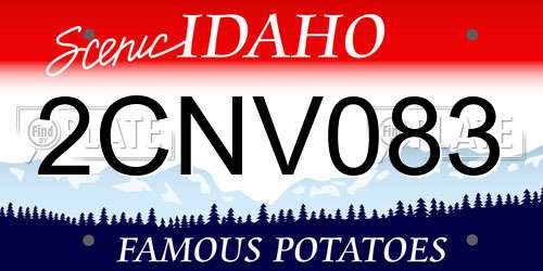 2CNV083 Idaho License Plate