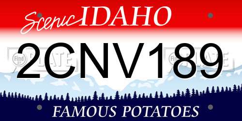 2CNV189 Idaho License Plate