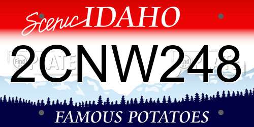 2CNW248 Idaho License Plate