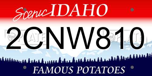2CNW810 Idaho License Plate