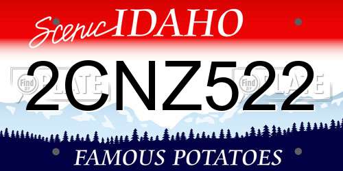 2CNZ522 Idaho License Plate
