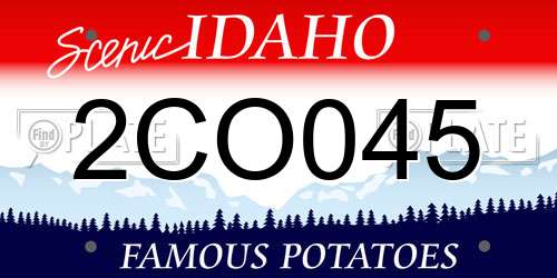 2CO045 Idaho License Plate