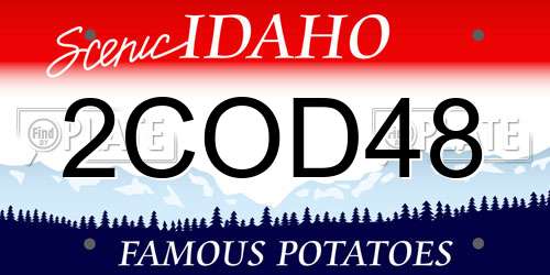 2COD48 Idaho License Plate