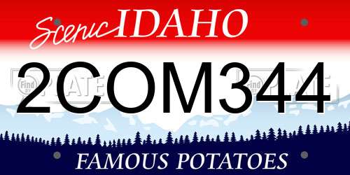 2COM344 Idaho License Plate