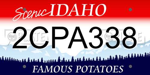 2CPA338 Idaho License Plate