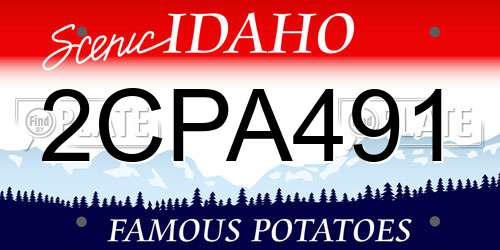 2CPA491 Idaho License Plate