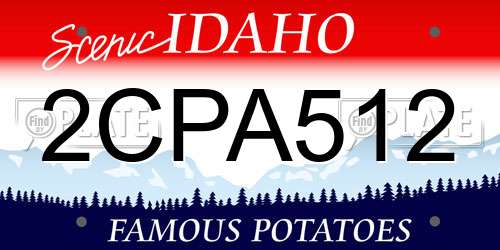 2CPA512 Idaho License Plate