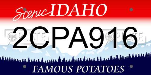 2CPA916 Idaho License Plate