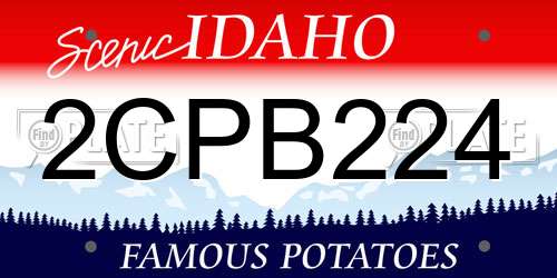 2CPB224 Idaho License Plate