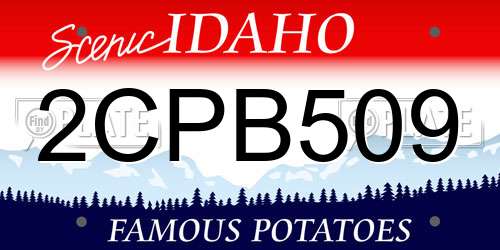 2CPB509 Idaho License Plate