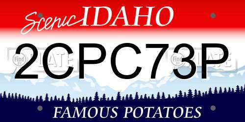 2CPC73P Idaho License Plate