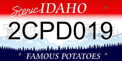 2CPD019 Idaho License Plate