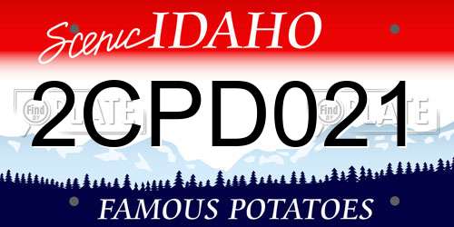 2CPD021 Idaho License Plate