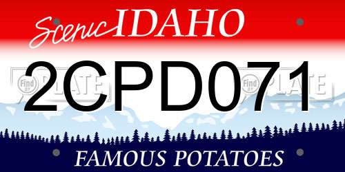 2CPD071 Idaho License Plate