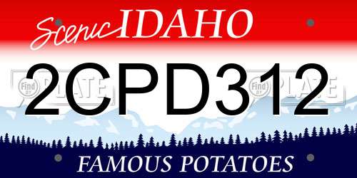 2CPD312 Idaho License Plate