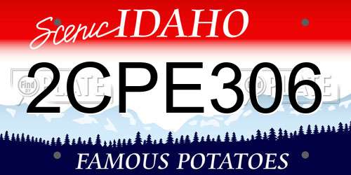 2CPE306 Idaho License Plate