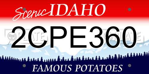 2CPE360 Idaho License Plate