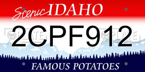 2CPF912 Idaho License Plate