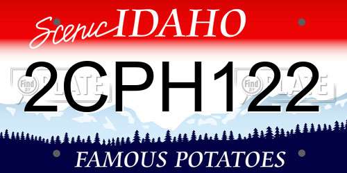 2CPH122 Idaho License Plate