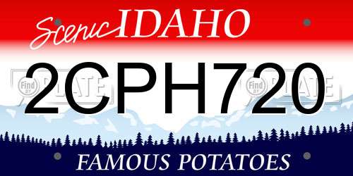 2CPH720 Idaho License Plate