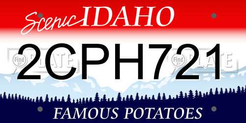 2CPH721 Idaho License Plate