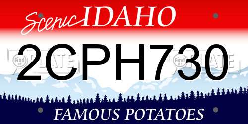2CPH730 Idaho License Plate