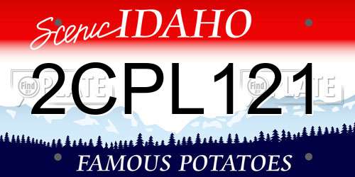 2CPL121 Idaho License Plate