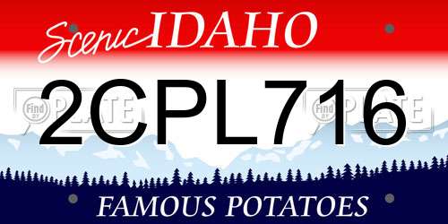 2CPL716 Idaho License Plate