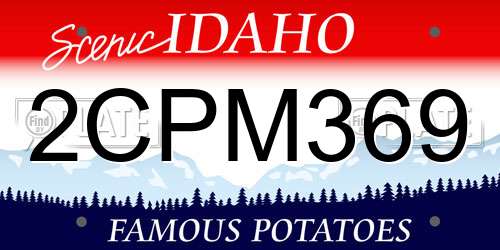2CPM369 Idaho License Plate