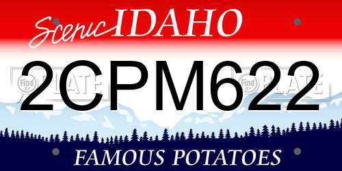 2CPM622 Idaho License Plate