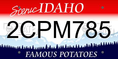 2CPM785 Idaho License Plate
