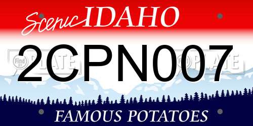 2CPN007 Idaho License Plate