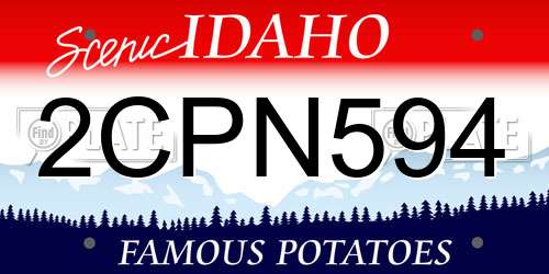 2CPN594 Idaho License Plate