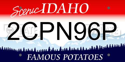 2CPN96P Idaho License Plate