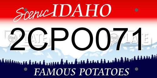 2CPO071 Idaho License Plate