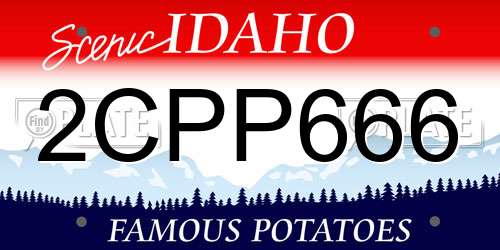 2CPP666 Idaho License Plate