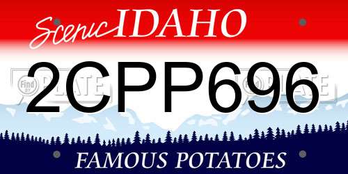 2CPP696 Idaho License Plate