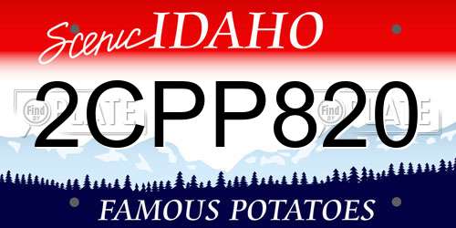 2CPP820 Idaho License Plate