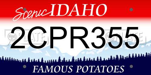2CPR355 Idaho License Plate