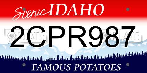 2CPR987 Idaho License Plate