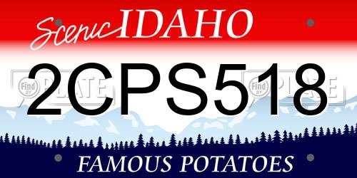 2CPS518 Idaho License Plate