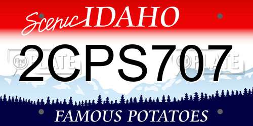 2CPS707 Idaho License Plate