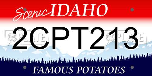 2CPT213 Idaho License Plate