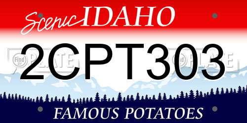 2CPT303 Idaho License Plate