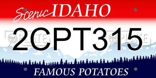 2CPT315 Idaho License Plate