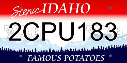 2CPU183 Idaho License Plate
